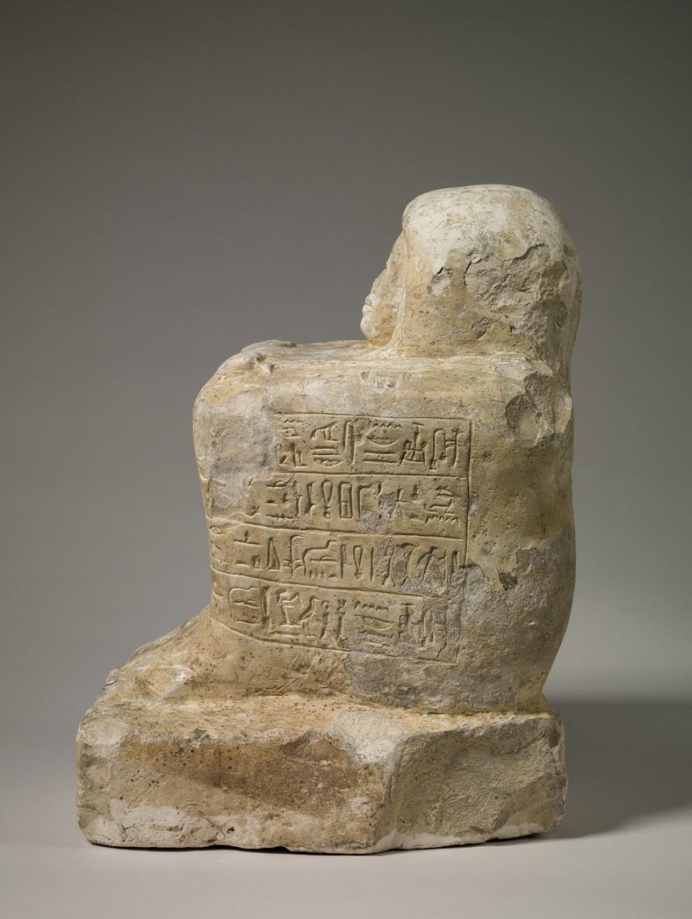 Egyptian, Block statue of the scribe Amunwahsu Egyptian, Block statue of the scribe Amunwahsu
