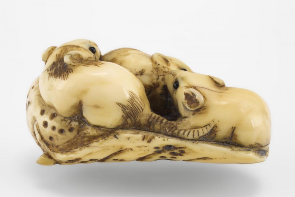 Masamitsu, Cluster of rats on a leaf Masamitsu, Cluster of rats on a leaf