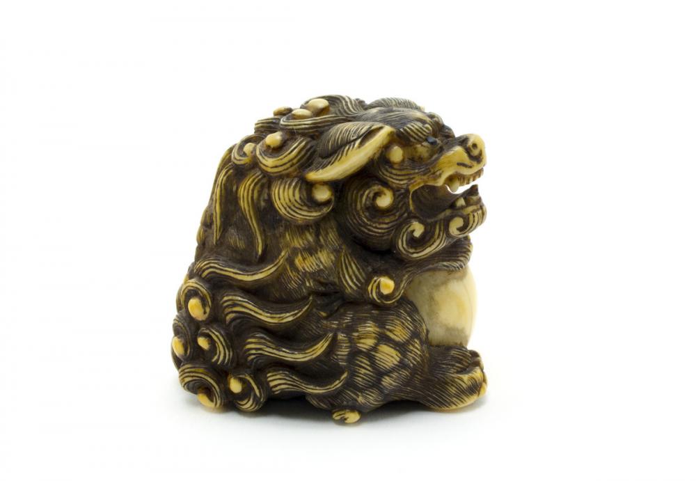 Japanese, Shishi with ball