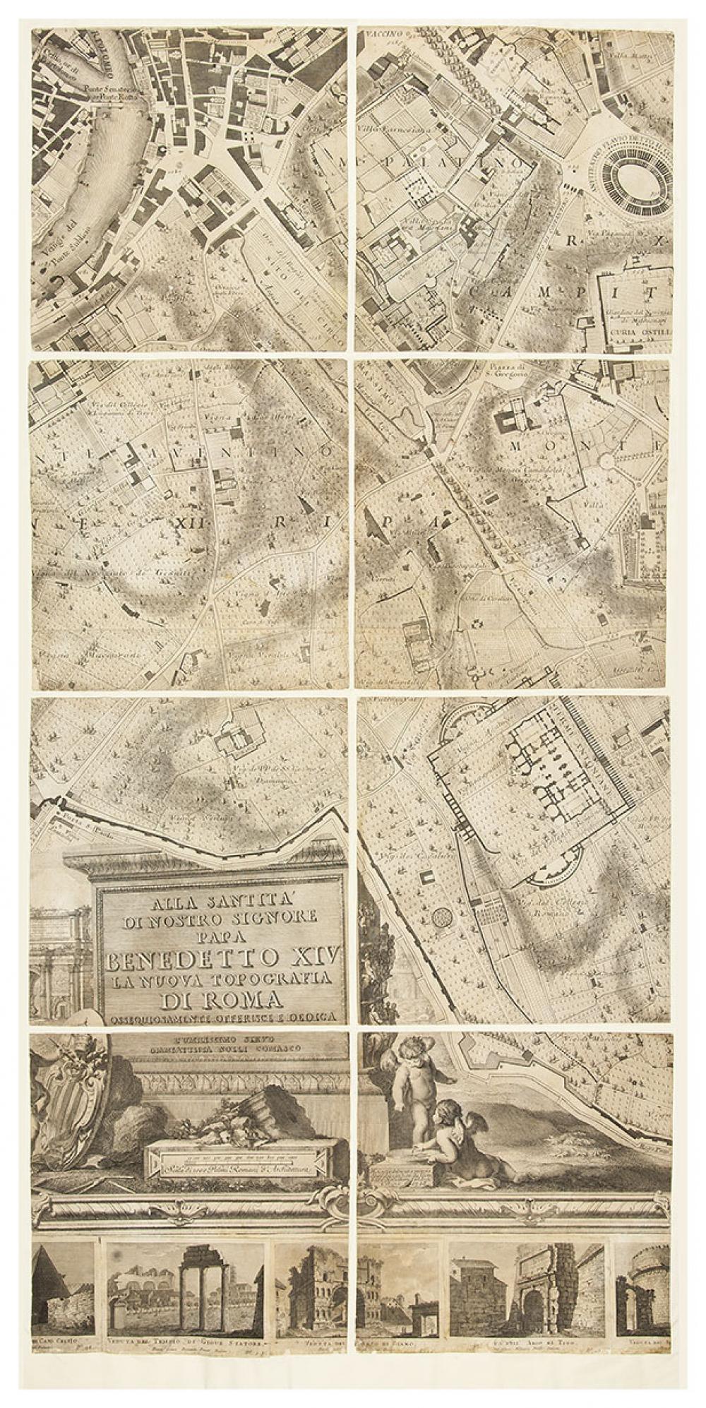 Giovanni Battista; Domenico Pronti, Nuova Pianta di Roma, 1748 Nolli map; 1795 Pronti prints Giovanni Battista; Domenico Pronti, Nuova Pianta di Roma, 1748 Nolli map; 1795 Pronti prints