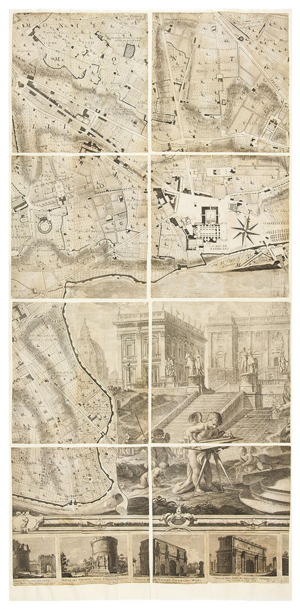 Giovanni Battista; Domenico Pronti, Nuova Pianta di Roma, 1748 Nolli map; 1795 Pronti prints Giovanni Battista; Domenico Pronti, Nuova Pianta di Roma, 1748 Nolli map; 1795 Pronti prints