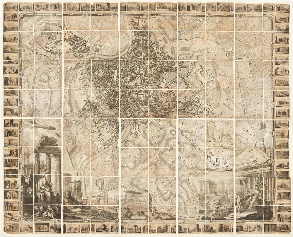 Giovanni Battista; Domenico Pronti, Nuova Pianta di Roma, 1748 Nolli map; 1795 Pronti prints Giovanni Battista; Domenico Pronti, Nuova Pianta di Roma, 1748 Nolli map; 1795 Pronti prints