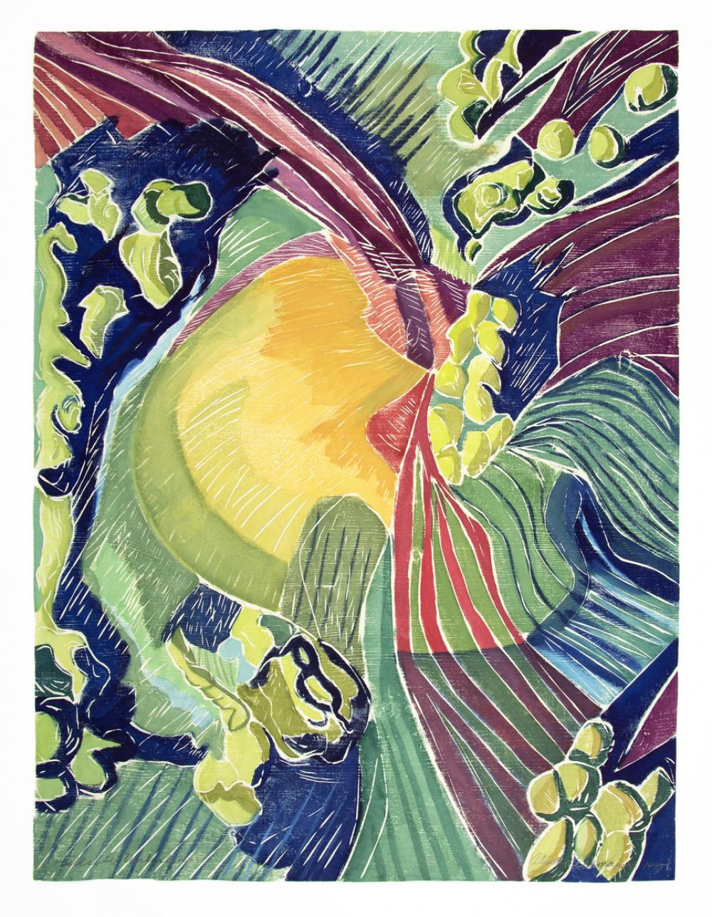 Aline Feldman (American, b. 1928), Hillside Unfurling, 1995 Aline Feldman (American, b. 1928), Hillside Unfurling, 1995