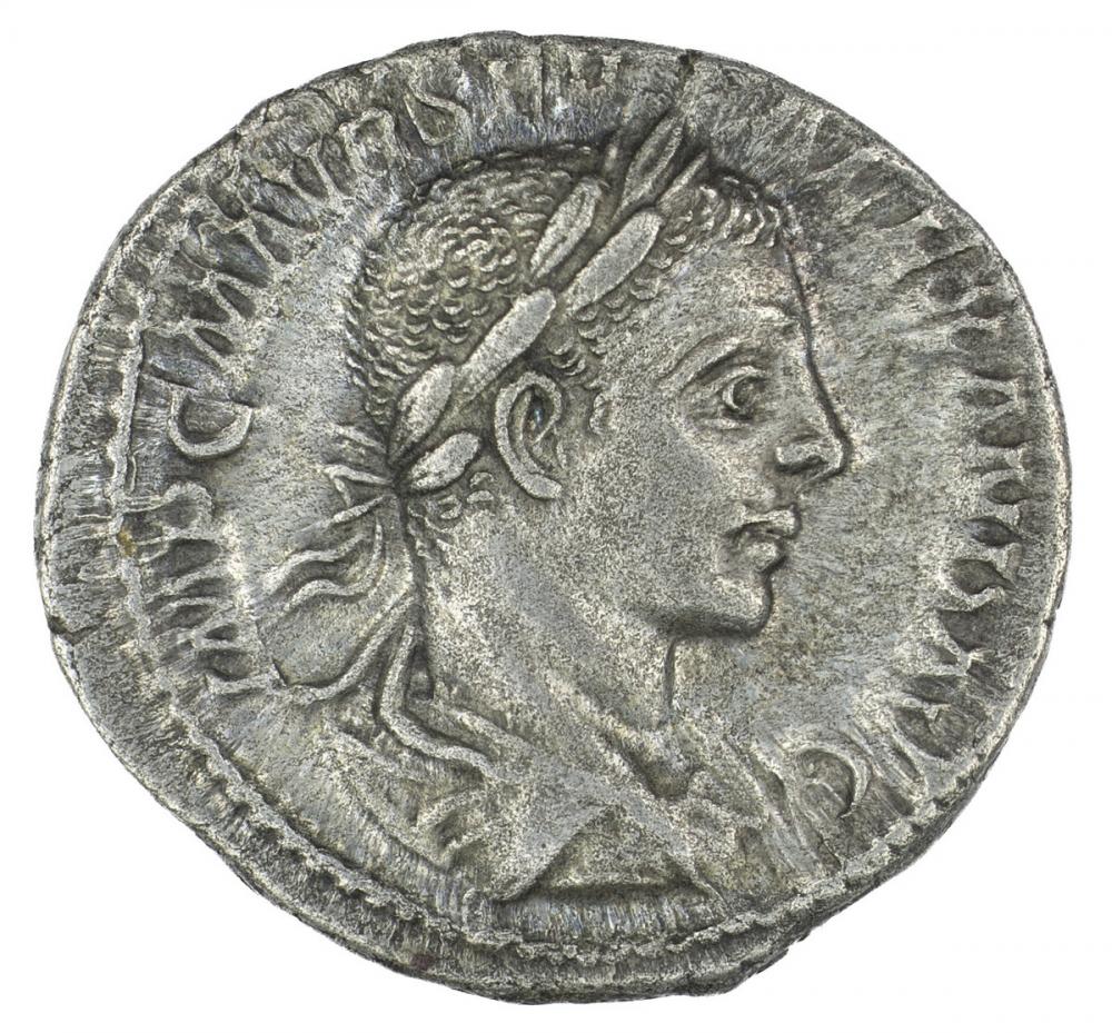 Roman, Denarius of Alexander Severus, obv.