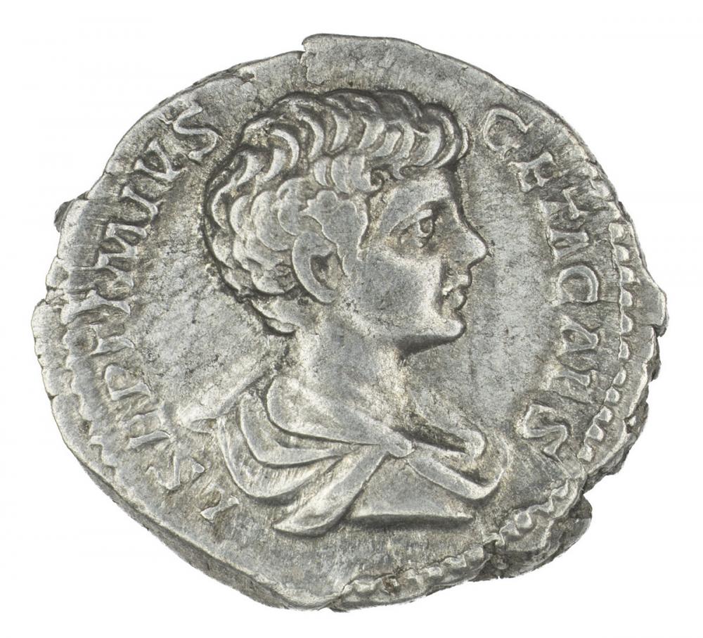 Roman, Denarius of Geta, recto Roman, Denarius of Geta, recto