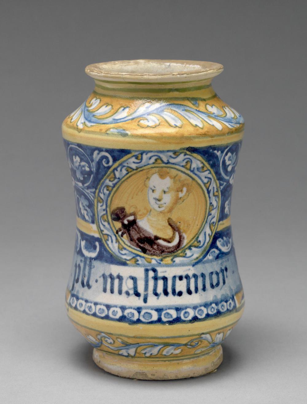 Italian, Albarello containing compound made from mastic Italian, Albarello containing compound made from mastic