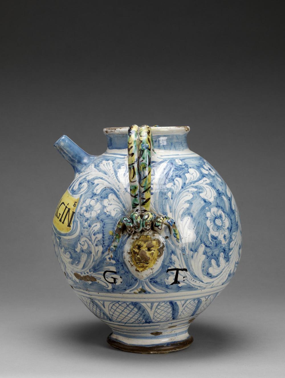 Spanish or Italian, Wet drug jar Spanish or Italian, Wet drug jar