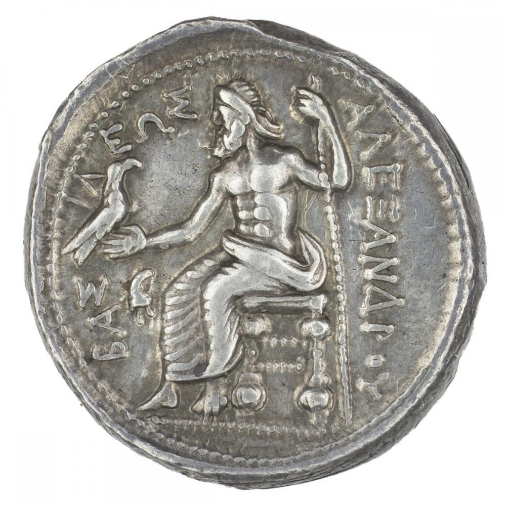 Greek, Drachm of Alexander III, the Great, as Herakles, verso