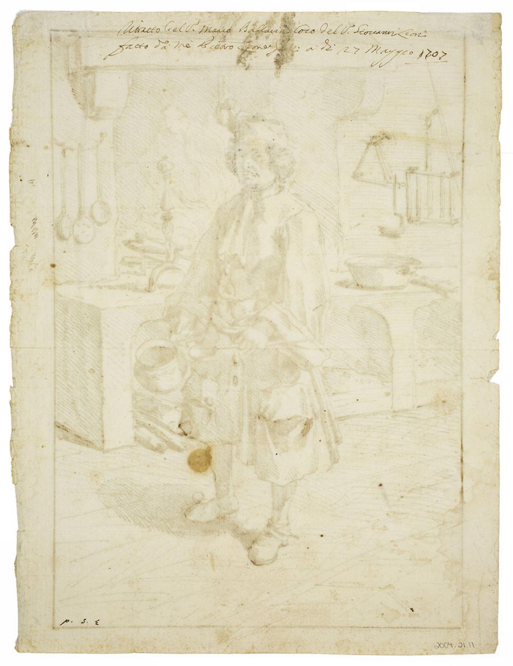 Pierre Leone Ghezzi, Marco Ballarin, Cook, 1707 May 27 Pierre Leone Ghezzi, Marco Ballarin, Cook, 1707 May 27