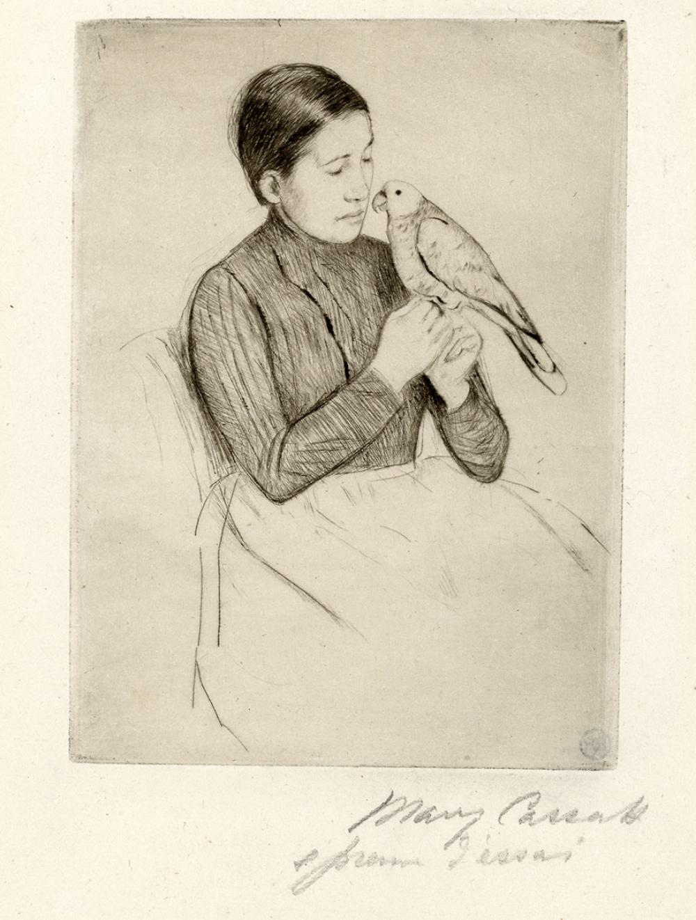 Cassatt, Mary, The Parrot Cassatt, Mary, The Parrot
