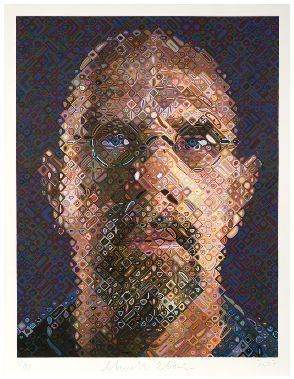 Close, Chuck, Self-Portrait Screenprint