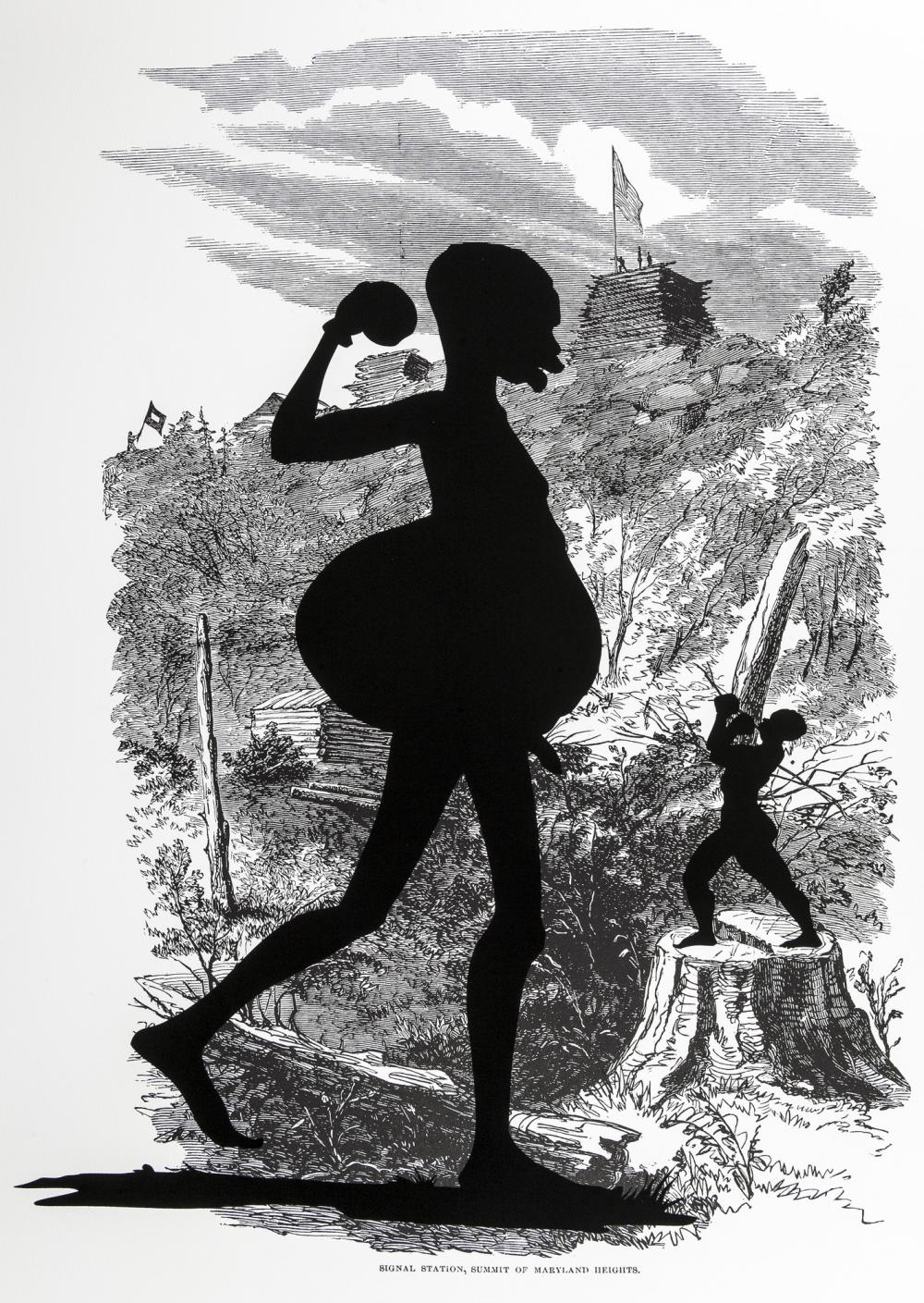 Kara Walker (American, b. 1969), Signal Station, Summit of Maryland Heights, from the series Harper's Pictorial History of the Civil War, 2005 Kara Walker (American, b. 1969), Signal Station, Summit of Maryland Heights, from the series Harper's Pictorial History of the Civil War, 2005