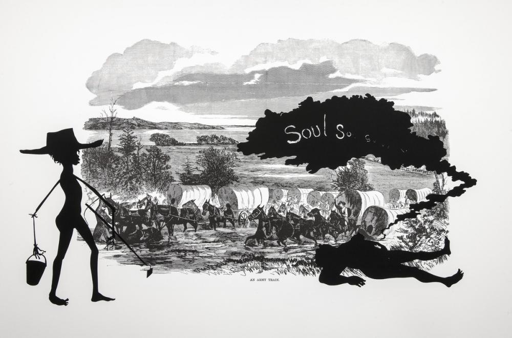Kara Walker (American, b. 1969), An Army Train, from the series Harper's Pictorial History of the Civil War (Annotated), 2005 Kara Walker (American, b. 1969), An Army Train, from the series Harper's Pictorial History of the Civil War (Annotated), 2005