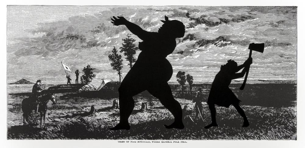 Kara Walker (American, b. 1969), Crest of Pine Mountain, Where General Polk Fell, from the series Harper's Pictorial History of the Civil War (Annotated), 2005 Kara Walker (American, b. 1969), Crest of Pine Mountain, Where General Polk Fell, from the series Harper's Pictorial History of the Civil War (Annotated), 2005