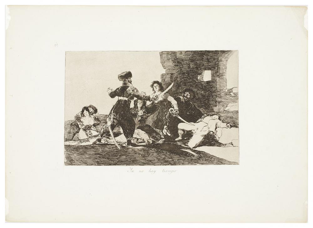 Goya, Francisco de, Ya no hay tiempo, plate 19 from the series Los Desastres de la Guerra Goya, Francisco de, Ya no hay tiempo, plate 19 from the series Los Desastres de la Guerra