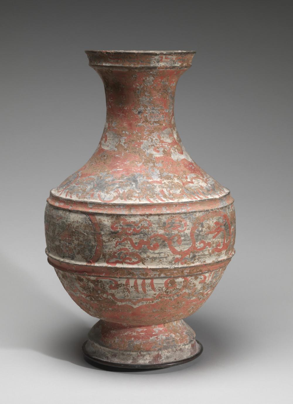 Chinese, Jar (hu) with chariot scene Chinese, Jar (hu) with chariot scene