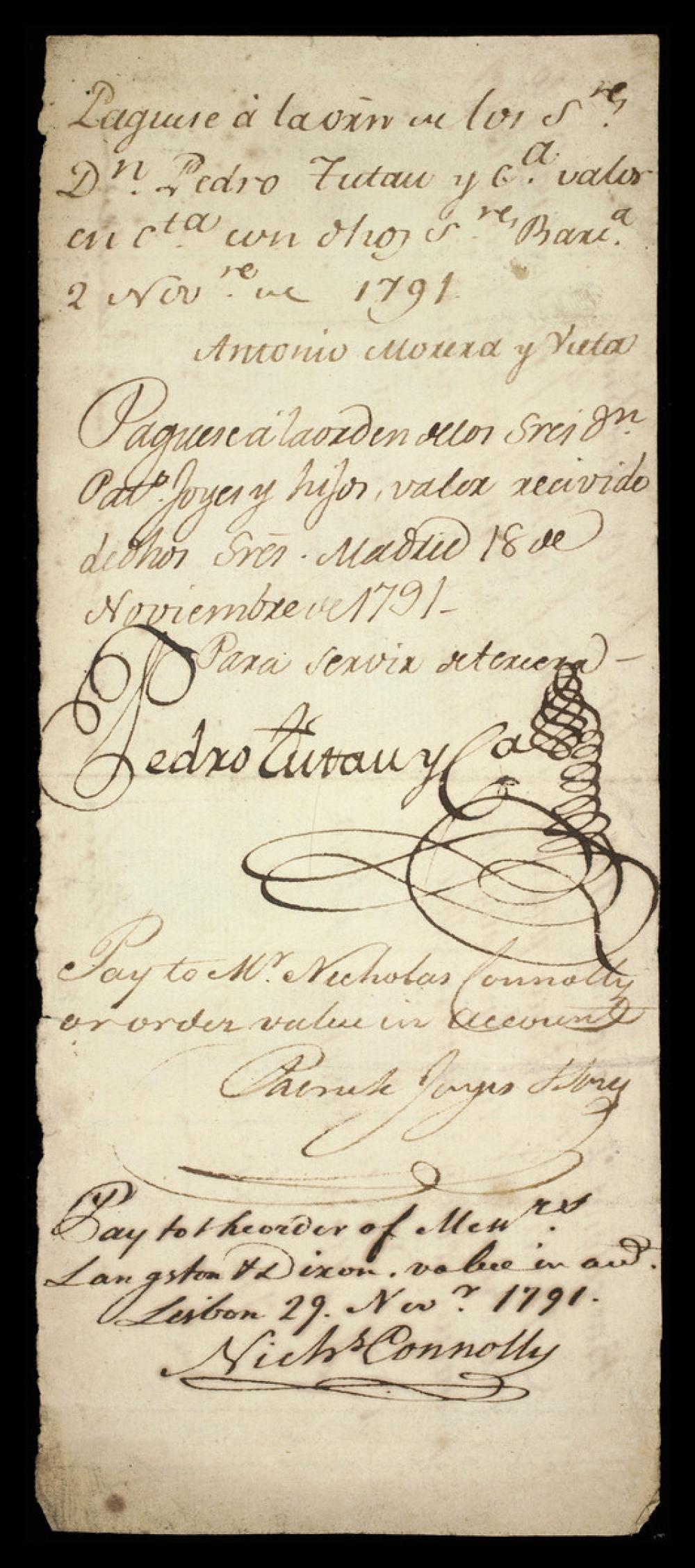 British; Portuguese; Spanish, Bill of Exchange British; Portuguese; Spanish, Bill of Exchange
