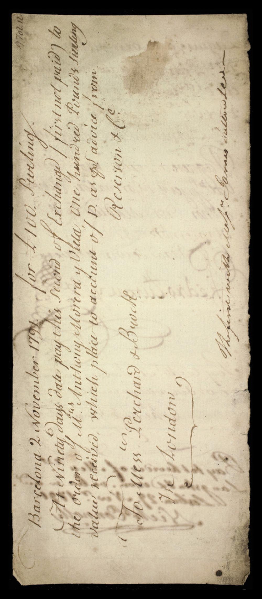 British; Portuguese; Spanish, Bill of Exchange British; Portuguese; Spanish, Bill of Exchange