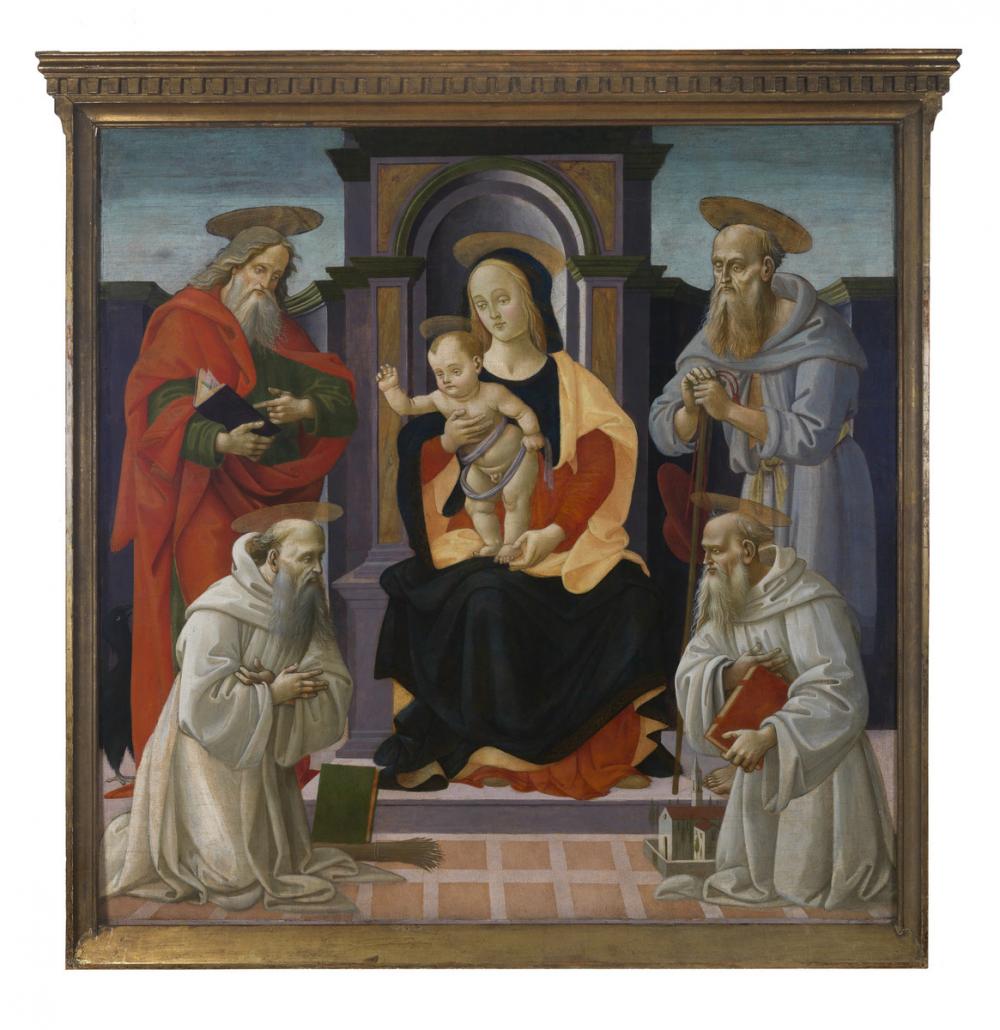 Bartolomeo di Giovanni, Madonna and Child with Saints John the Evangelist, Benedict, Romuald and Jerome Bartolomeo di Giovanni, Madonna and Child with Saints John the Evangelist, Benedict, Romuald and Jerome