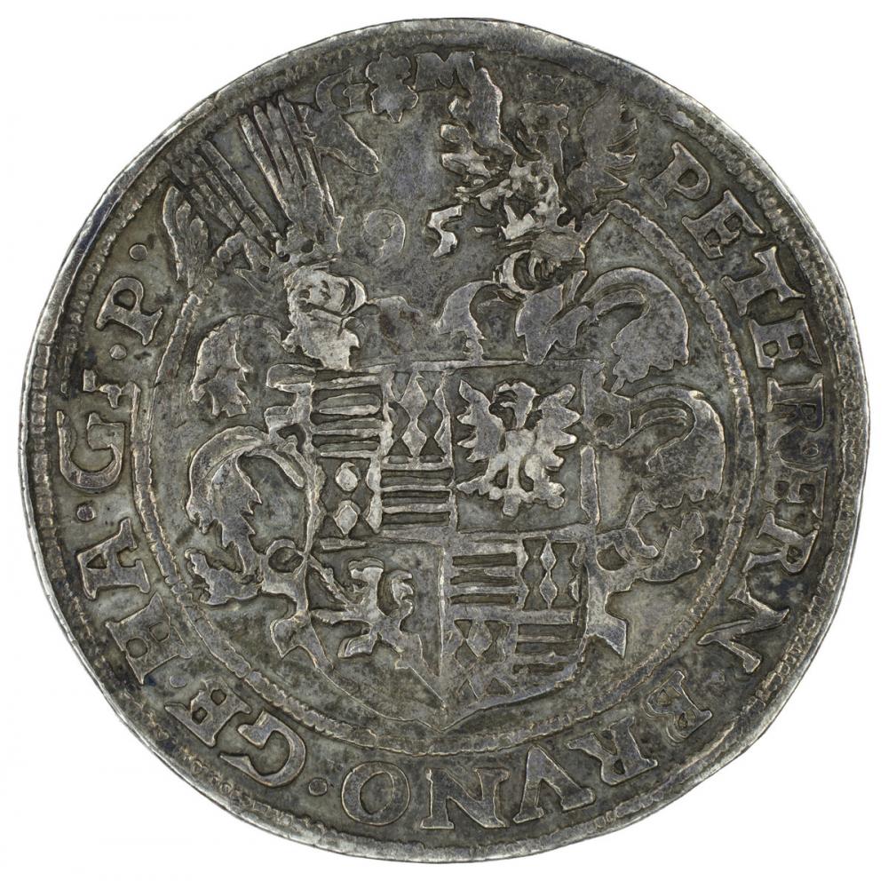 Meinhart, Georg (minted by), Mansfeld-Friedburg thaler, rev. Meinhart, Georg (minted by), Mansfeld-Friedburg thaler, rev.
