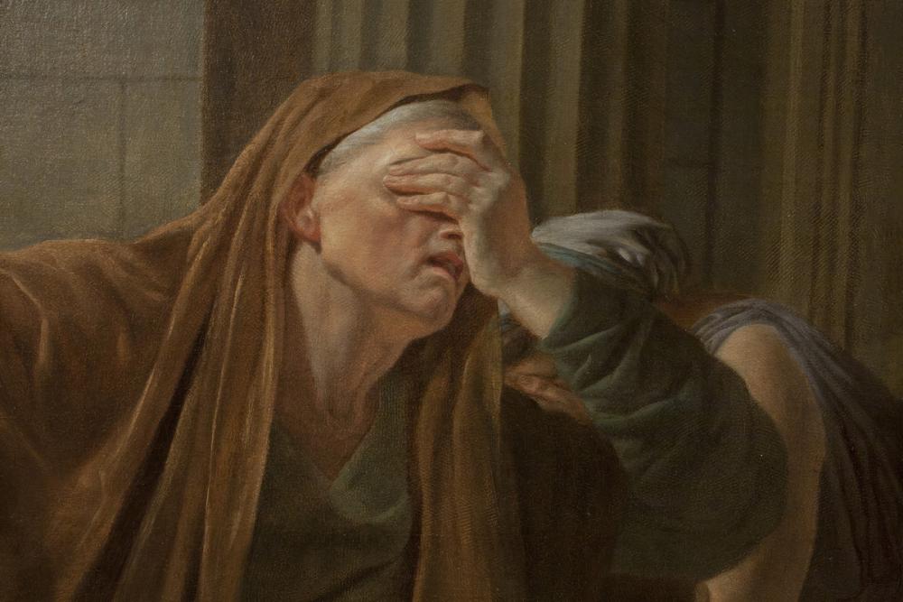 Etienne Aubry, Les Adieux de Coriolan à sa Femme au moment qu'il part pour se rendre chez les Volsques (detail) Etienne Aubry, Les Adieux de Coriolan à sa Femme au moment qu'il part pour se rendre chez les Volsques