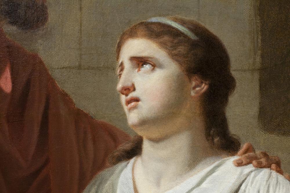 Etienne Aubry, Les Adieux de Coriolan à sa Femme au moment qu'il part pour se rendre chez les Volsques (detail) Etienne Aubry, Les Adieux de Coriolan à sa Femme au moment qu'il part pour se rendre chez les Volsques