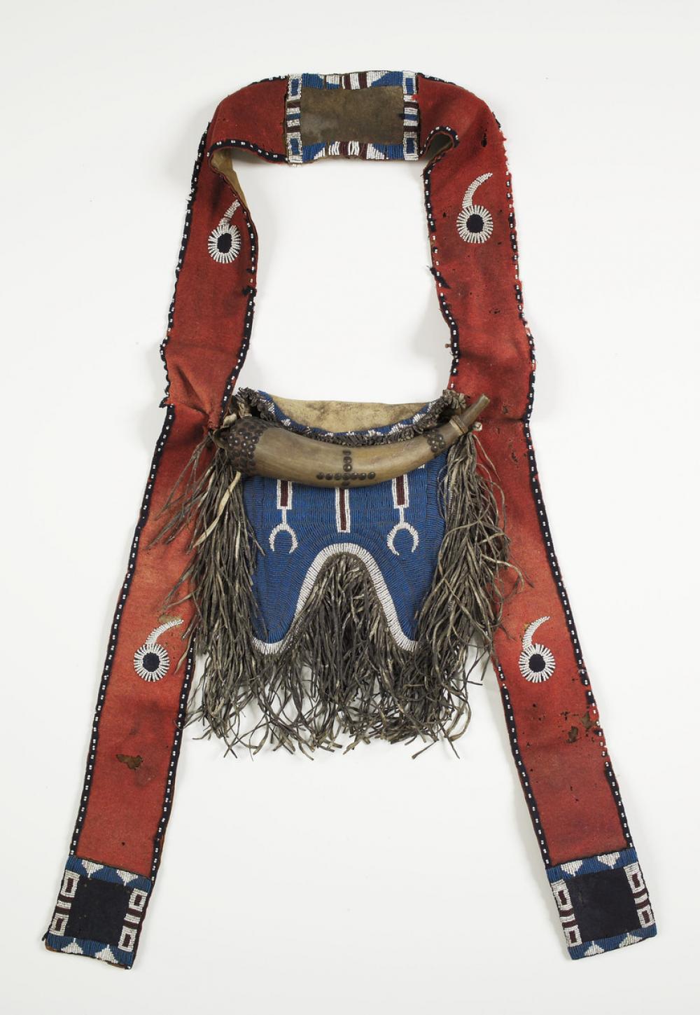 Comanche, Bandolier bag and powder horn Comanche, Bandolier bag and powder horn