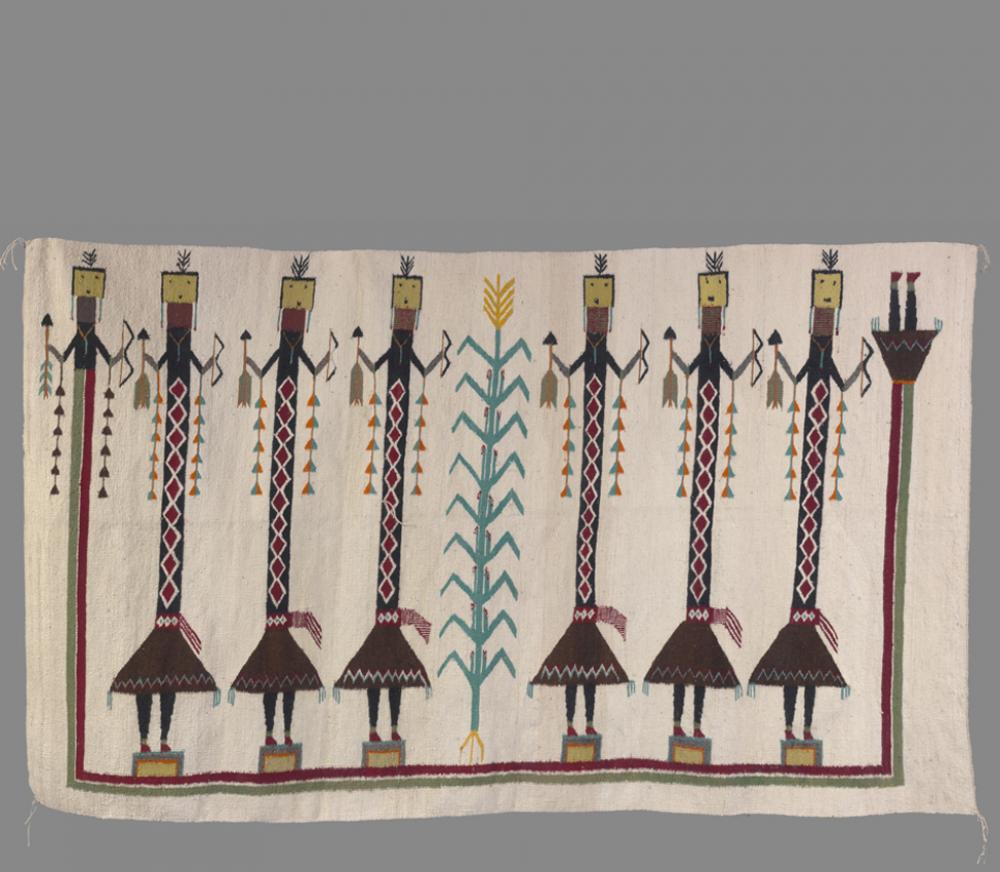 Unknown artist (Navajo), Weaving with Yei figures, ca. 1935-40 Unknown artist (Navajo), Weaving with Yei figures, ca. 1935-40