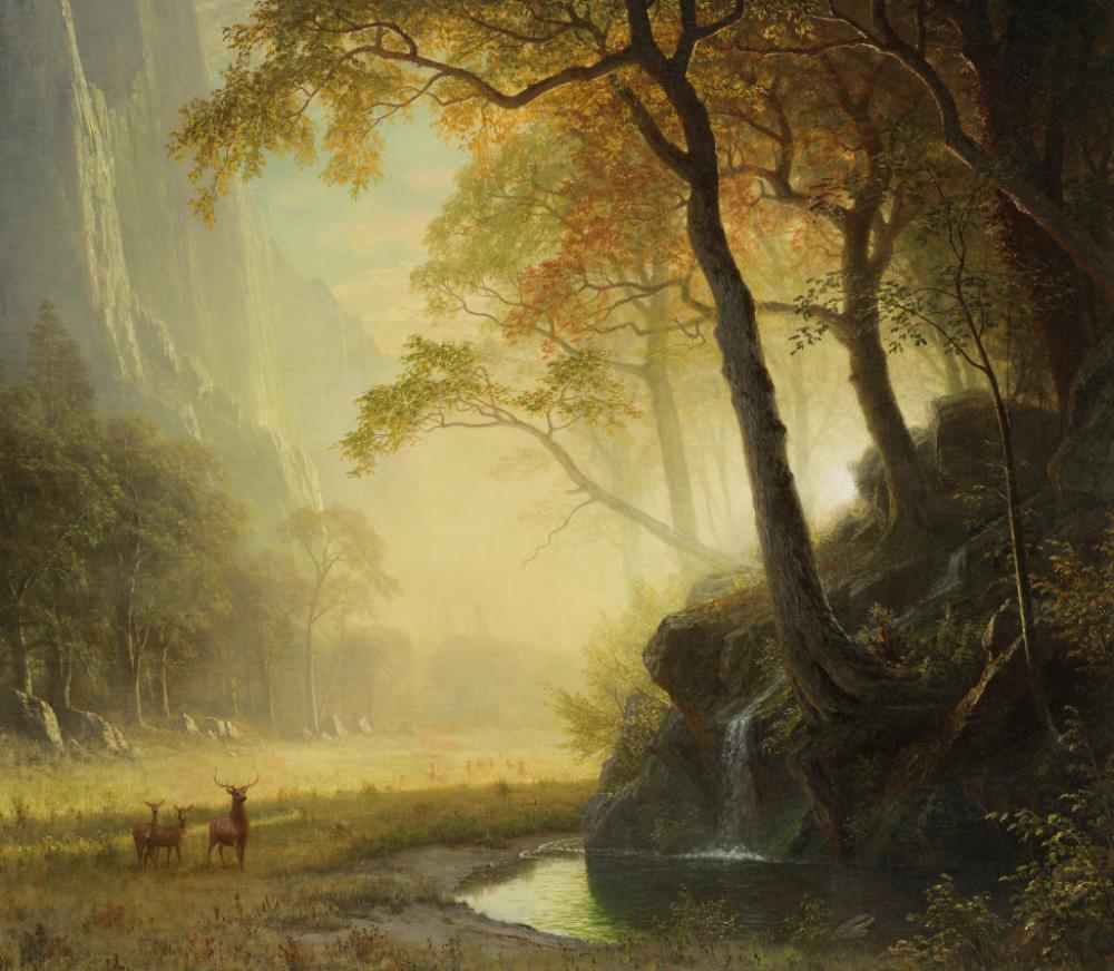 Albert Bierstadt (American, born Germany, 1830-1902), Hetch Hetchy Canyon (detail), 1875