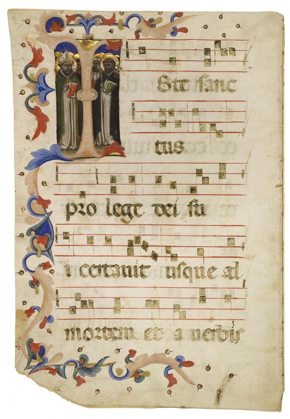 Unknown (Italian), illuminated manuscript page, 13th century Unknown (Italian), illuminated manuscript page, 13th century