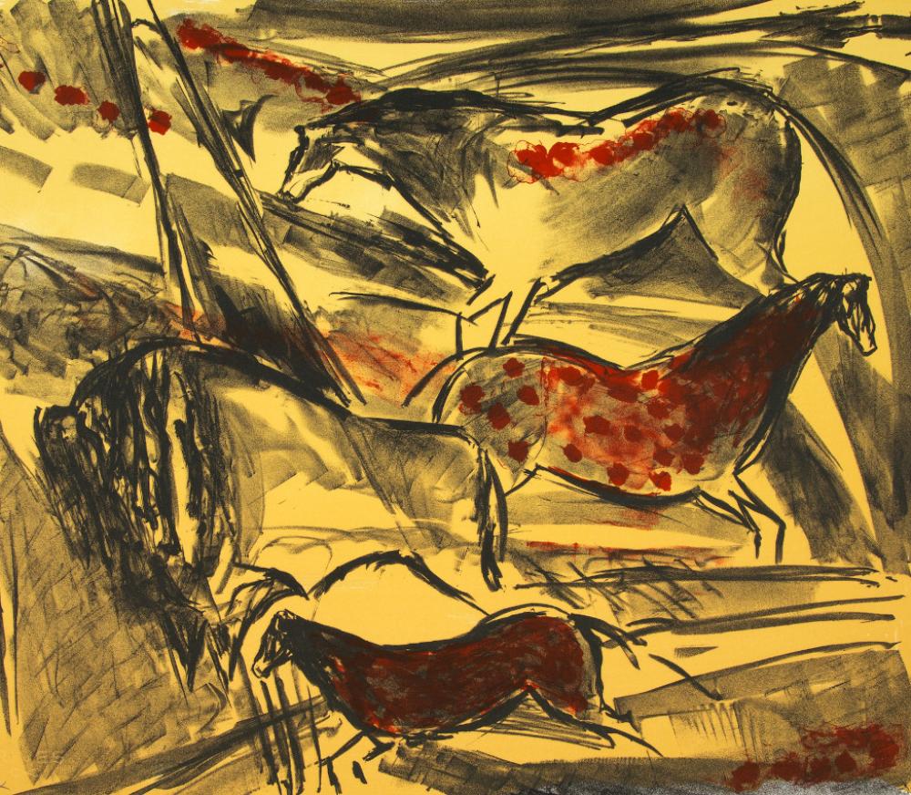 Elaine De Kooning (American, 1918-1989), Untitled, from the Lascaux Series (detail), 1984 Elaine De Kooning (American, 1918-1989), Untitled, from the Lascaux Series (detail), 1984