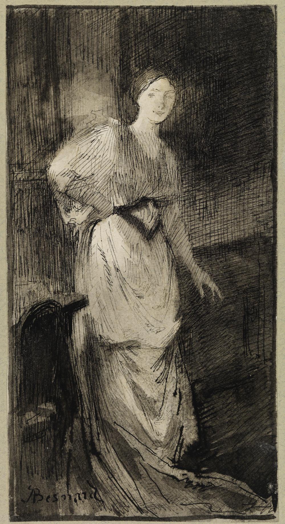 Albert Besnard, French (1849-1934), La Femme en jaune, ca. 1893