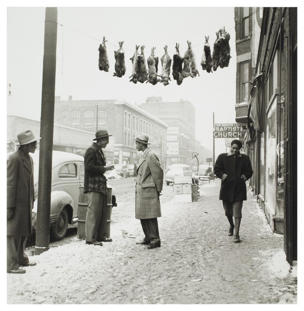 Wayne F. Miller (American, 1918-2013), Rabbits for sale, from the series The Way of Life of the Northern Negro, Chicago, ca. 1945 negative; 1999 print