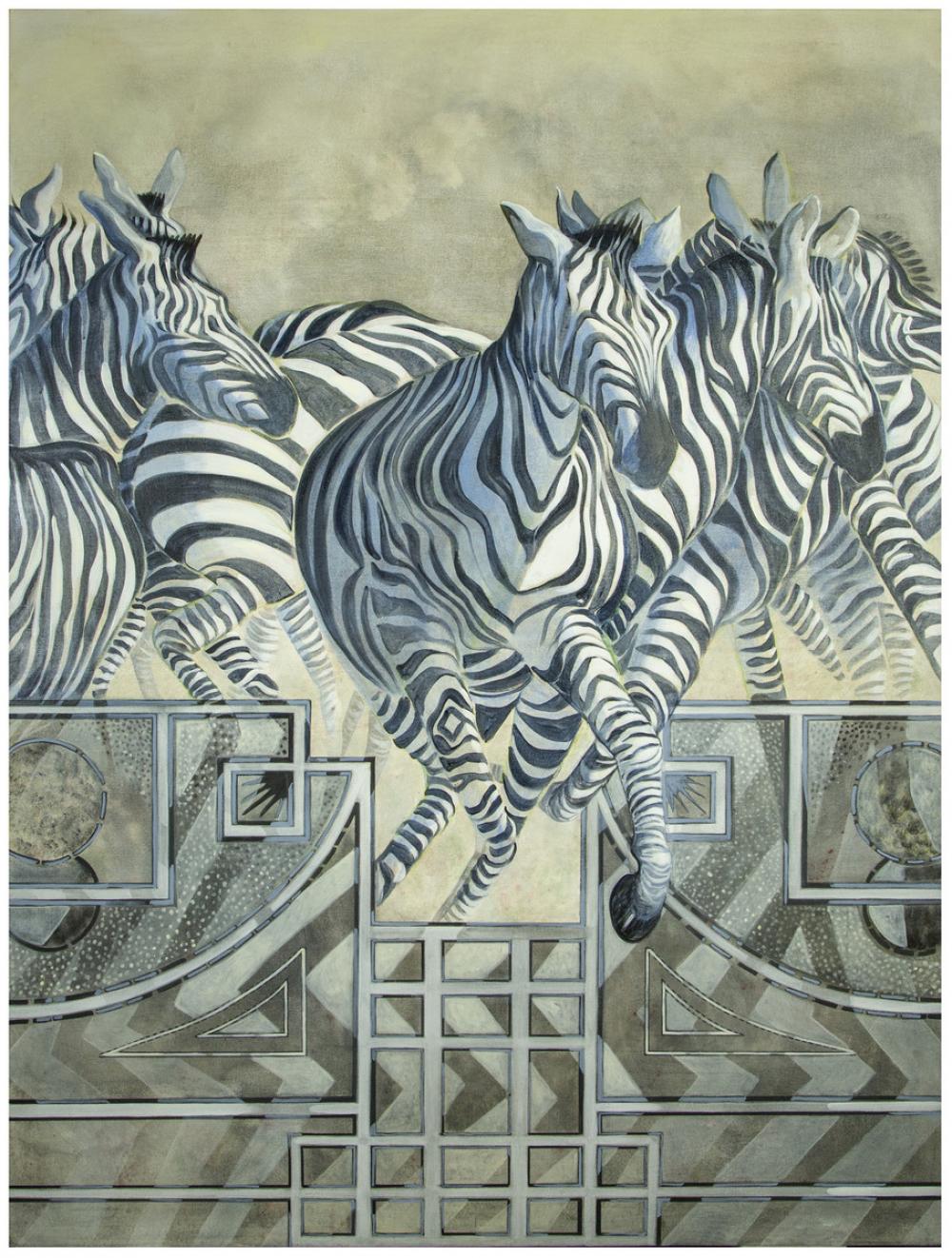 Ellen Lanyon (American, 1926-2013), Zebra, from the series Beyond the Borders Ellen Lanyon (American, 1926-2013), Zebra, from the series Beyond the Borders