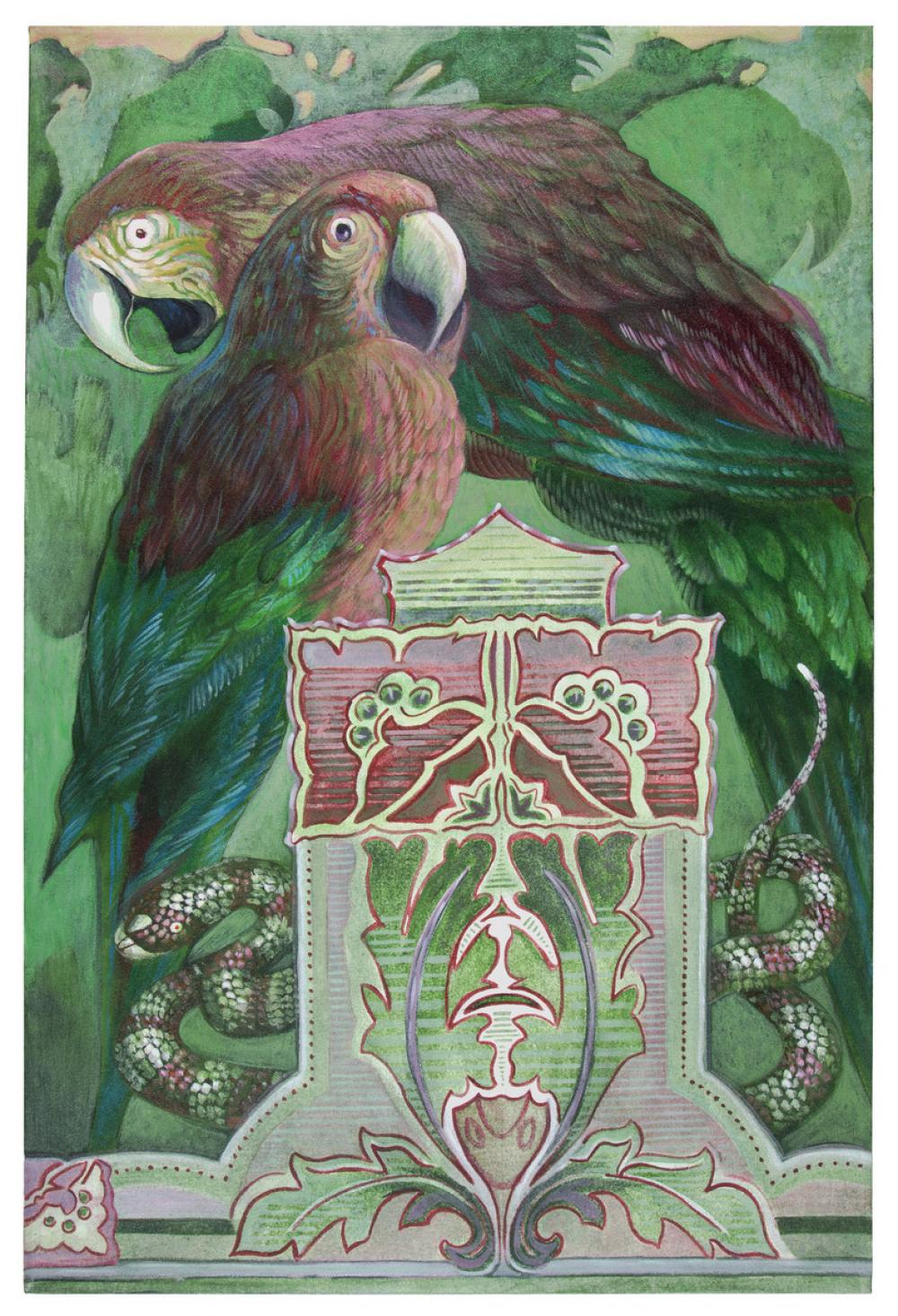Ellen Lanyon (American, 1926-2013), Macaws, from the series Beyond the Borders, 1999-2007 Ellen Lanyon (American, 1926-2013), Macaws, from the series Beyond the Borders, 1999-2007