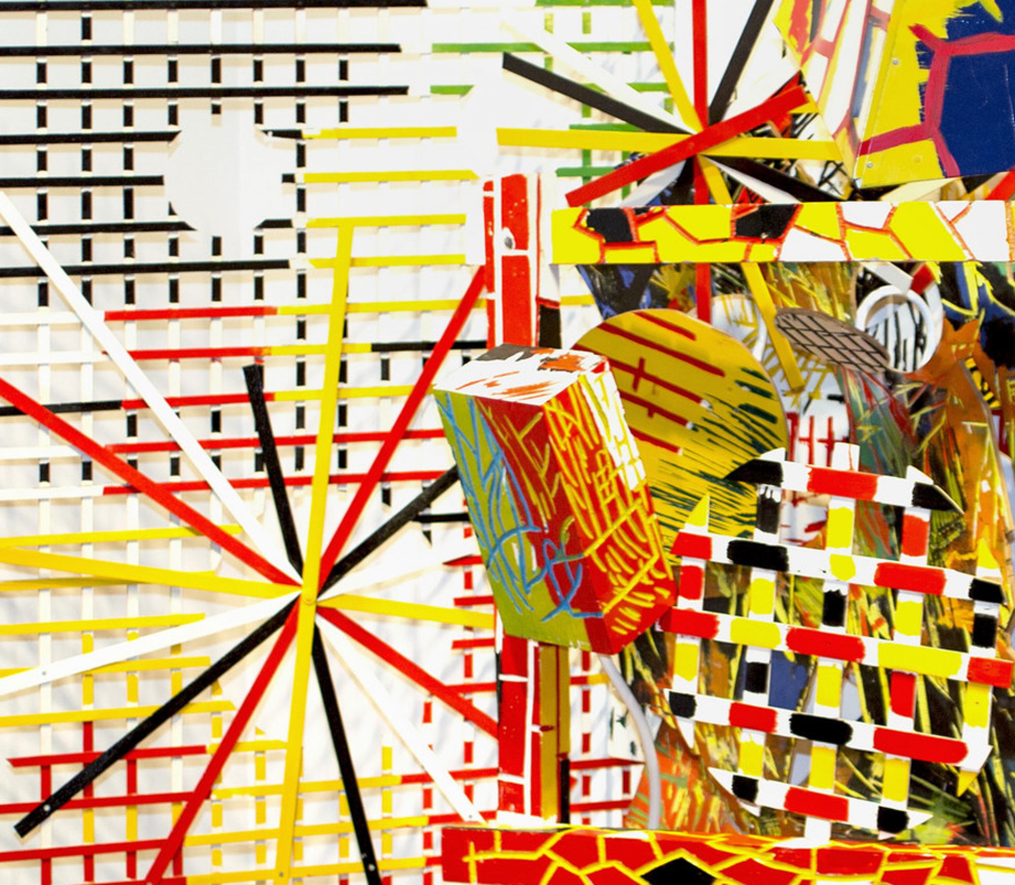 Judy Pfaff (American, b. 1946), Wallabout, 1986, mixed media assemblage, purchase with funds from Astrid Rehl Baumgardner (Class of 1973), 2014.8a-k Judy Pfaff (American, b. 1946), Wallabout (detail), 1986, mixed media assemblage