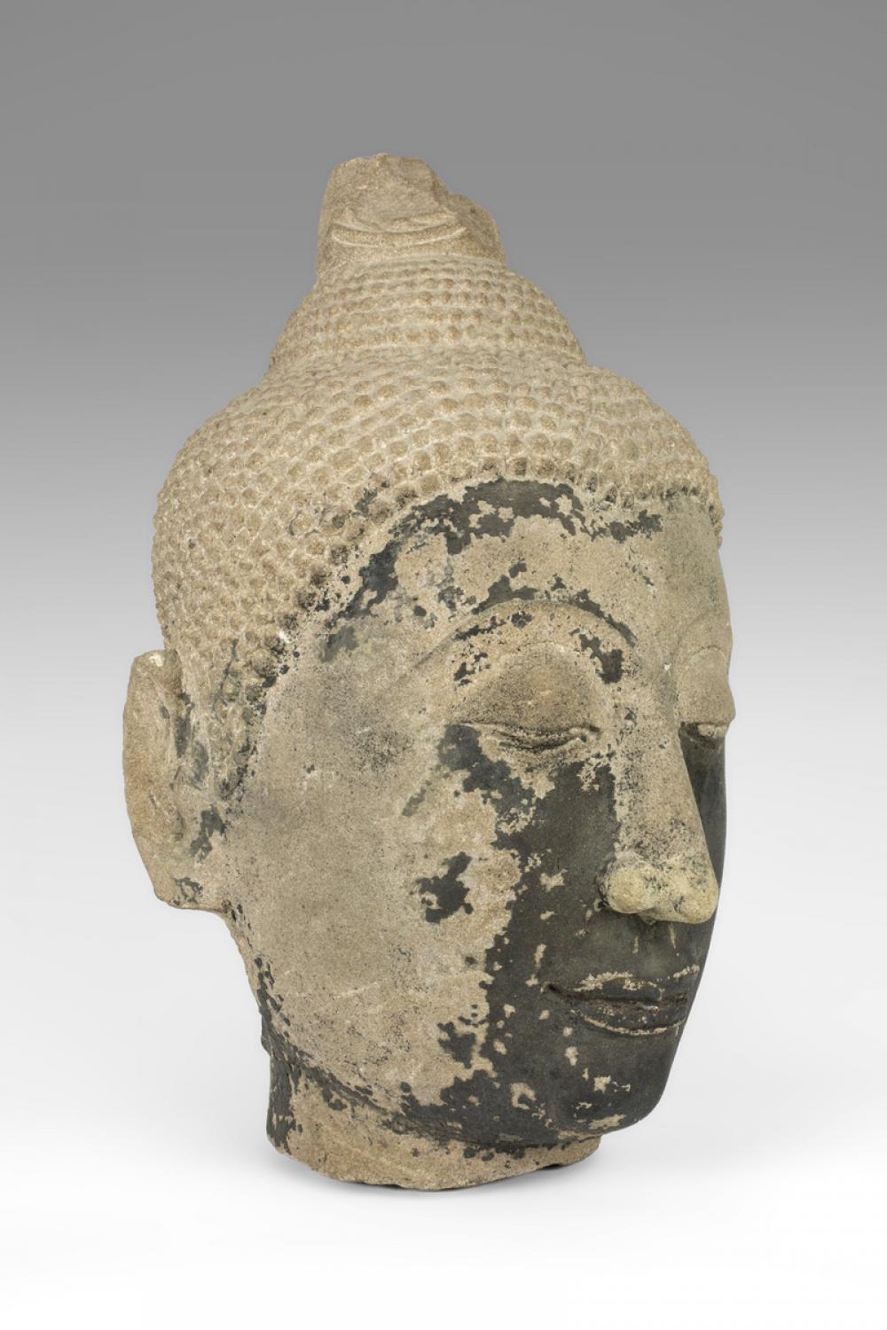 Maker Unknown (Thai), Head of Buddha, 14th-15th century (Ayutthaya Period) Maker Unknown (Thai), Head of Buddha, 14th-15th century (Ayutthaya Period)