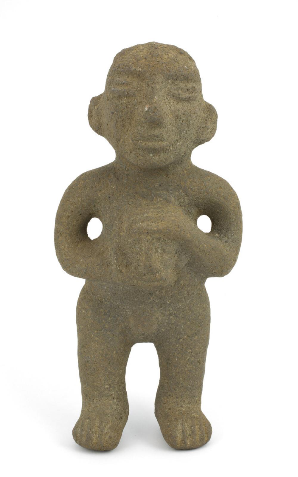 Maker unknown, Figure holding trophy head, 1100-1500