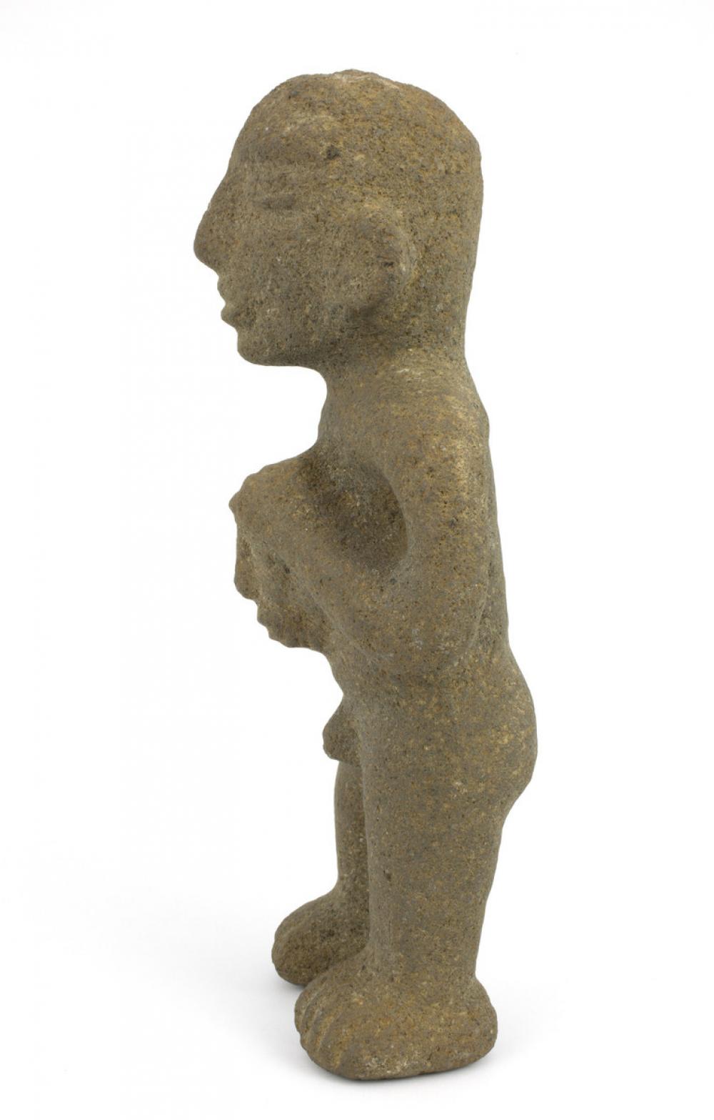 Maker unknown, Figure holding trophy head, 1100-1500