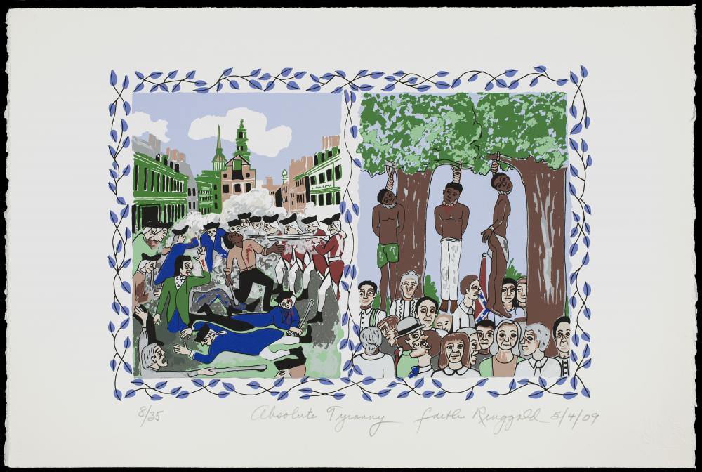 Faith Ringgold, Absolute Tyranny (from the portfolio Declaration of Freedom and Independence), 2009