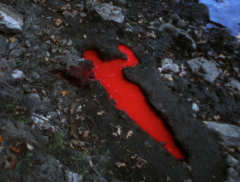 Ana Mendieta (Cuban, 1948-1985), Silueta Sangrienta, 1975 (flim still)