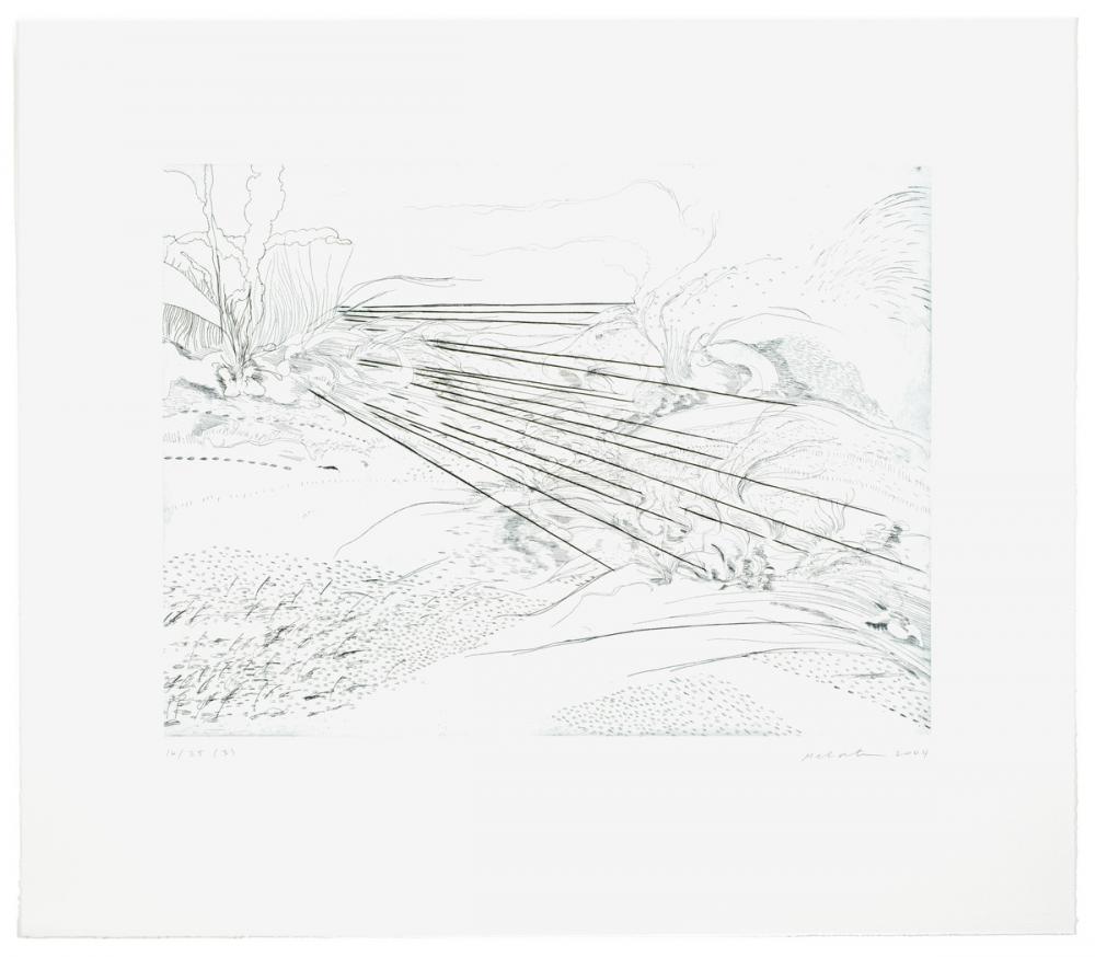 Julie Mehretu (American, Ethiopian, b. 1970), Landscape Allegories (3 of 7), 2004 Julie Mehretu (American, Ethiopian, b. 1970), Landscape Allegories (3 of 7), 2004