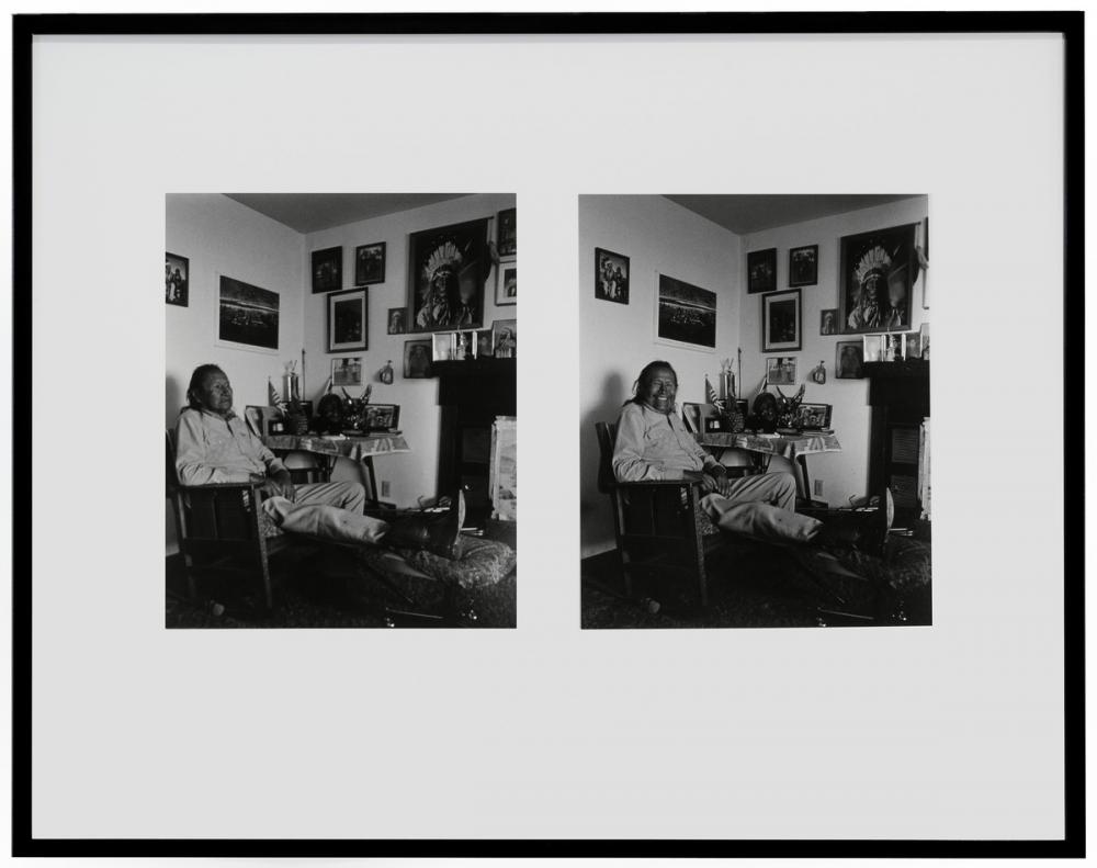 Zig Jackson (Rising Buffalo) (Mandan, Hidatsa, Arikara; American, b. 1957), Two Moons Stoic/Two Moons Smiling: Busby, Montana, 1991 negative / 2007 print Zig Jackson (Rising Buffalo) (Mandan, Hidatsa, Arikara; American, b. 1957), Two Moons Stoic/Two Moons Smiling: Busby, Montana, 1991 negative / 2007 print
