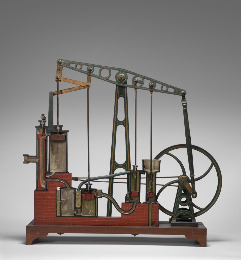 James Watt (British; Scottish; 1736-1819), Model of Watt's steam engine, late 19th or early 20th century James Watt (British; Scottish; 1736-1819), Model of Watt's steam engine, late 19th or early 20th century