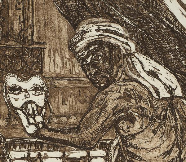Curlee Raven Holton (American, b. 1951), To Live Without the Mask of the Past (Stripping layers, baring the body, forgetting race) (detail), 2012