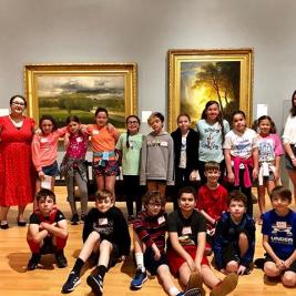 The galleries are abuzz this week as we welcome Mosier Elementary School’s 4th grade classes to the #mhcartmuseum! Matisse Education Fellows Jessica Lazzar ‘21 & Sommer Byers ‘21 have been leading close looking sessions and helping students create their own self-portraits. No better way to kick off the summer!
.
.
. #schoolvisit #fieldtrip #studentengagement @sommerbyers @jlazzar21