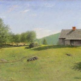 In honor of 🎉Founder’s Day 🎉 here is a pastel drawing of Mary Lyon’s Birthplace by Edwin Romanzo Elmer (1905).