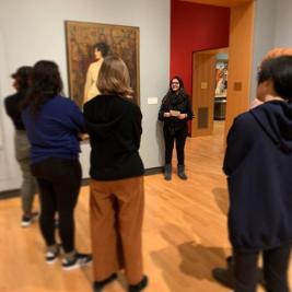 👁 The first Sightlines Tour of 2020 is this upcoming Saturday 2/8 @ 1:30pm. Student Guide Sarah Malik ‘20 (pictured above!) will lead a tour focusing on the portrayal of women throughout history and in different art forms.