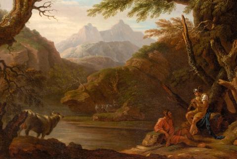 After Salvator Rosa (Italian, 1615-1673), Landscape with Mercury and Argus (detail), 17th century After Salvator Rosa (Italian, 1615-1673), Landscape with Mercury and Argus (detail), 17th century