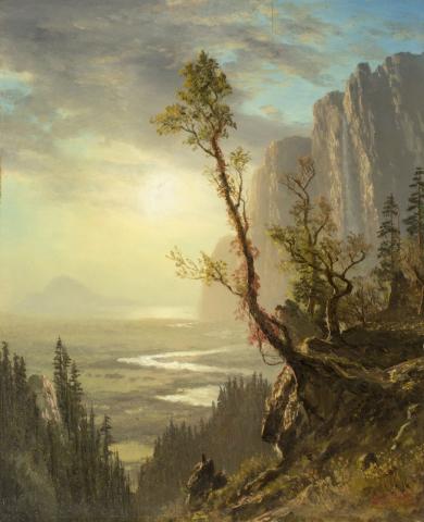 Unknown, formerly attributed to Sanford Robinson Gifford (American, 1823–1880), Mountain Landscape, 19th century Unknown, formerly attributed to Sanford Robinson Gifford (American, 1823–1880), Mountain Landscape, 19th century